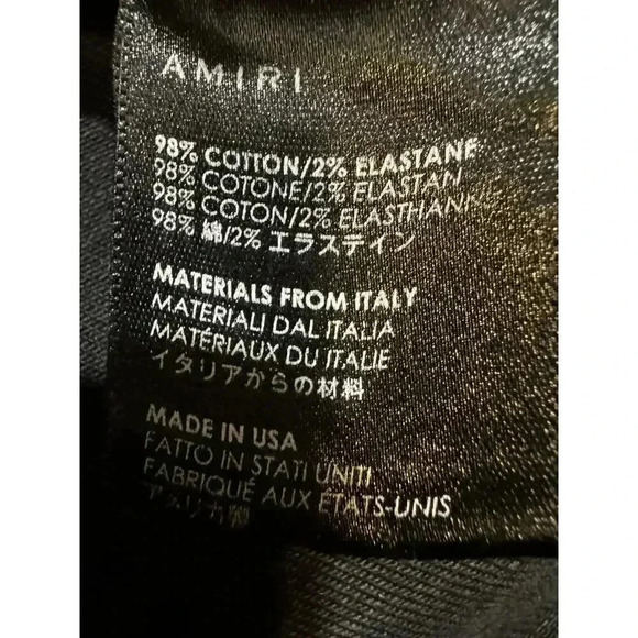 Amiri Leather Patch MX1 Distressed Jeans - Picture 14 of 15
